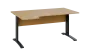 ORK 28 - 164 stůl kancelářský, rohový, levý, kovová podnož černá, deska 25 mm, široký 1600 mm, javor horský