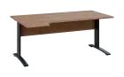 ORK 28 - 184 stůl kancelářský, rohový, levý, kovová podnož černá, deska 25 mm, široký 1800 mm, dub b