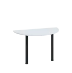 LJC 2 - 120 přístavba jednací, kovová podnož černá, síla desky 25 mm, široká 1200 mm, bílá