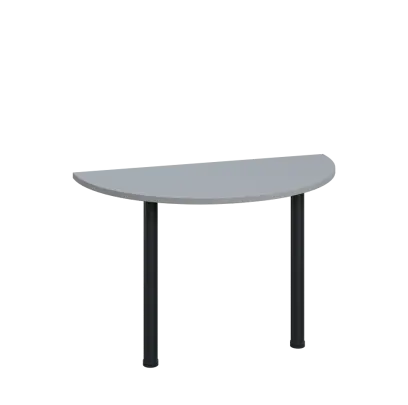 LJC 2 - 120 přístavba jednací, kovová podnož černá, síla desky 25 mm, široká 1200 mm, šedá