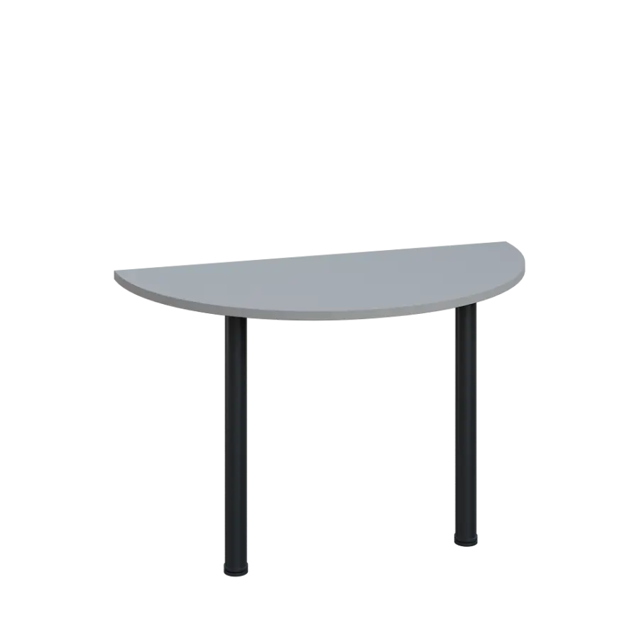 LJC 2 - 120 přístavba jednací, kovová podnož černá, síla desky 25 mm, široká 1200 mm, šedá