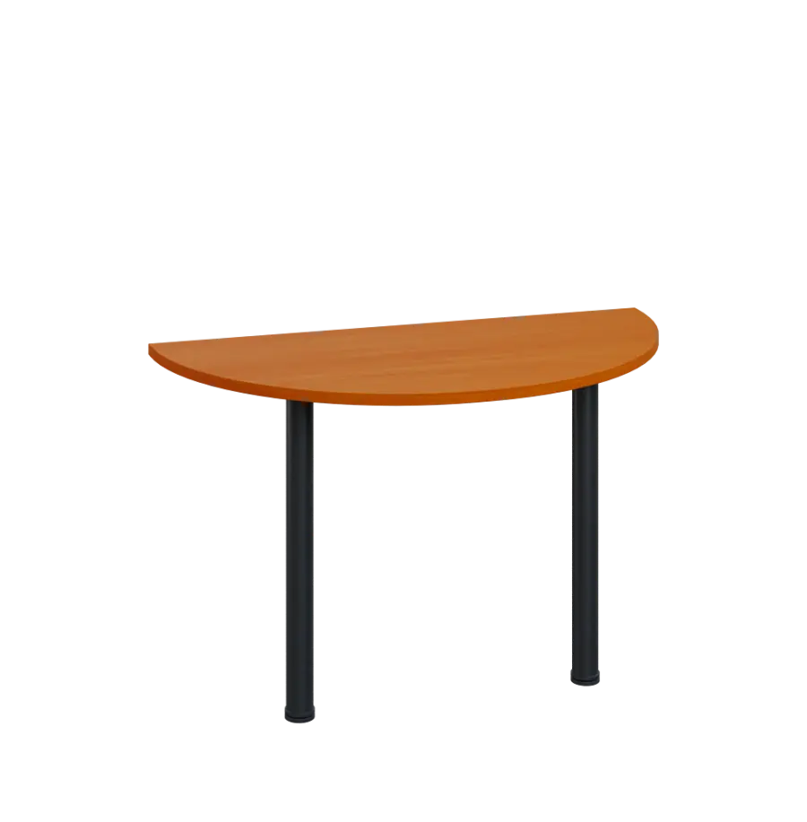 LJC 2 - 120 přístavba jednací, kovová podnož černá, síla desky 25 mm, široká 1200 mm, třešeň šumavská