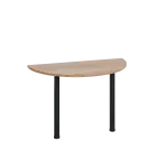 LJC 2 - 120 přístavba jednací, kovová podnož černá, síla desky 25 mm, široká 1200 mm, dub bardolino