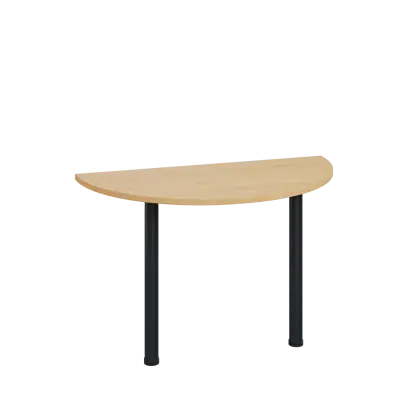 LJC 2 - 120 přístavba jednací, kovová podnož černá, síla desky 25 mm, široká 1200 mm, javor horský