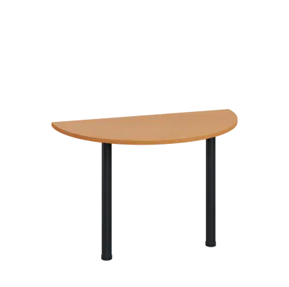 LJC 2 - 120 přístavba jednací, kovová podnož černá, síla desky 25 mm, široká 1200 mm, buk Royal