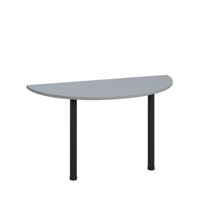 LJC 2 - 140 přístavba jednací, kovová podnož černá, síla desky 25 mm, široká 1400 mm, šedá