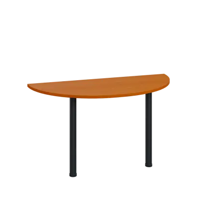 LJC 2 - 140 přístavba jednací, kovová podnož černá, síla desky 25 mm, široká 1400 mm, třešeň šumavská