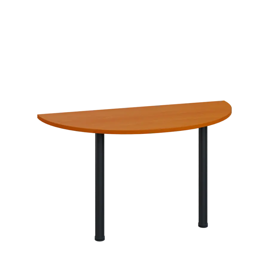 LJC 2 - 140 přístavba jednací, kovová podnož černá, síla desky 25 mm, široká 1400 mm, třešeň šumavská