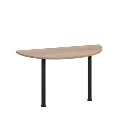 LJC 2 - 140 přístavba jednací, kovová podnož černá, síla desky 25 mm, široká 1400 mm, dub bardolino