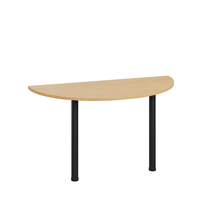 LJC 2 - 140 přístavba jednací, kovová podnož černá, síla desky 25 mm, široká 1400 mm, javor horský