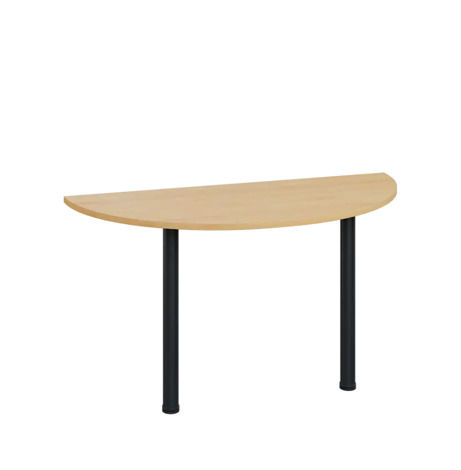 LJC 2 - 140 přístavba jednací, kovová podnož černá, síla desky 25 mm, široká 1400 mm, javor horský