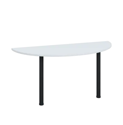 LJC 2 - 160 přístavba jednací, kovová podnož černá, síla desky 25 mm, široká 1600 mm, bílá