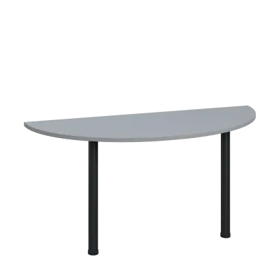 LJC 2 - 160 přístavba jednací, kovová podnož černá, síla desky 25 mm, široká 1600 mm, šedá