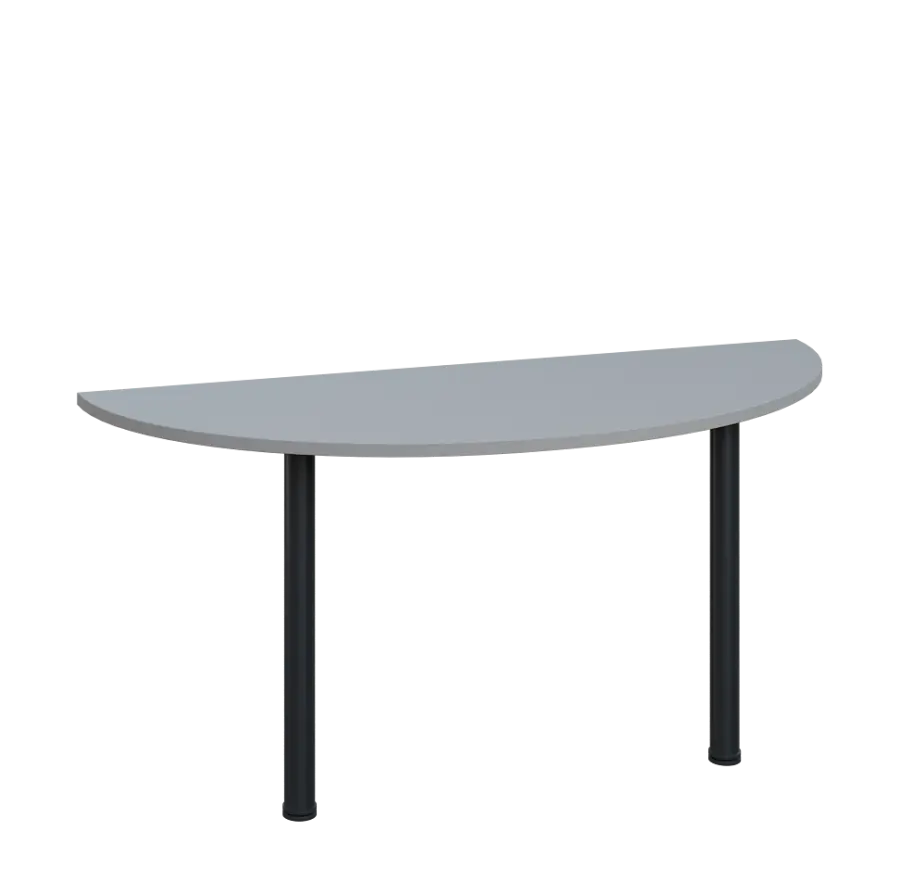 LJC 2 - 160 přístavba jednací, kovová podnož černá, síla desky 25 mm, široká 1600 mm, šedá