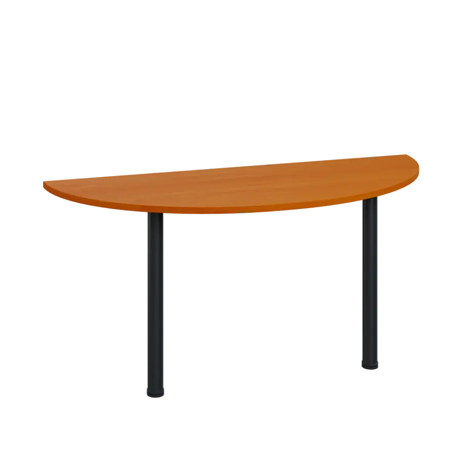 LJC 2 - 160 přístavba jednací, kovová podnož černá, síla desky 25 mm, široká 1600 mm, třešeň šumavská