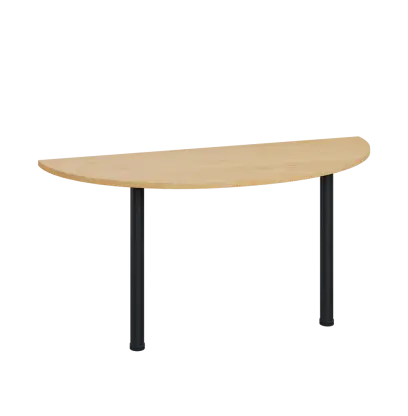 LJC 2 - 160 přístavba jednací, kovová podnož černá, síla desky 25 mm, široká 1600 mm, javor horský