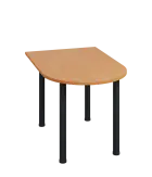 LJ 28 - 12 přístavba jednací, kovová podnož černá, síla desky 25 mm, široká 1200 mm, buk Royal