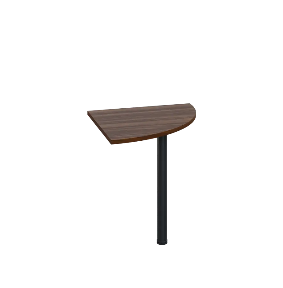 LS 27 - 7 deska spojovací, kovová podnož černá, síla desky 25 mm, široká 700 mm, ořech královský