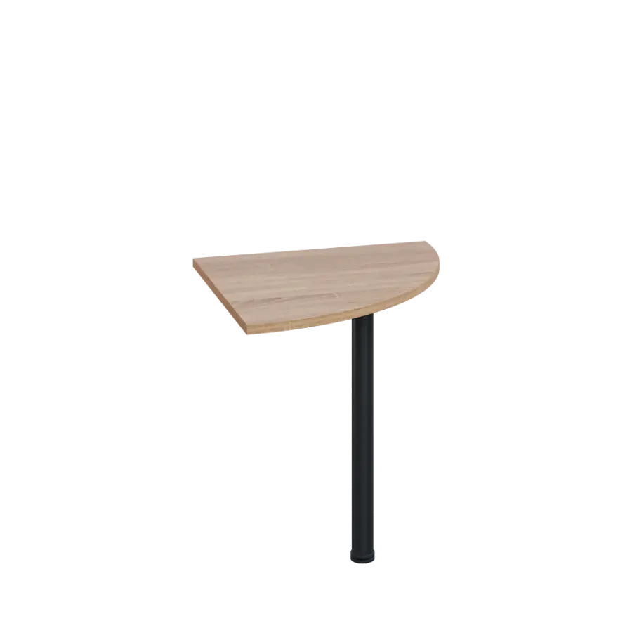 LS 27 - 7 deska spojovací, kovová podnož černá, síla desky 25 mm, široká 700 mm, dub bardolino