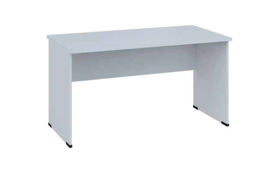 OPL 27 - 14 stůl kancelářský, dřevěná podnož, deska 25 mm, široký 1400 mm, bílá