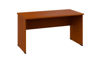 OPL 27 - 14 stůl kancelářský, dřevěná podnož, deska 25 mm, široký 1400 mm, třešeň šumavská