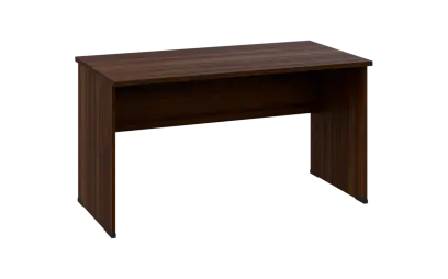 OPL 27 - 14 stůl kancelářský, dřevěná podnož, deska 25 mm, široký 1400 mm, ořech královský