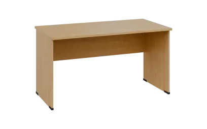 OPL 27 - 14 stůl kancelářský, dřevěná podnož, deska 25 mm, široký 1400 mm, javor horský