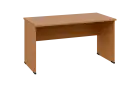 OPL 27 - 14 stůl kancelářský, dřevěná podnož, deska 25 mm, široký 1400 mm, buk royal