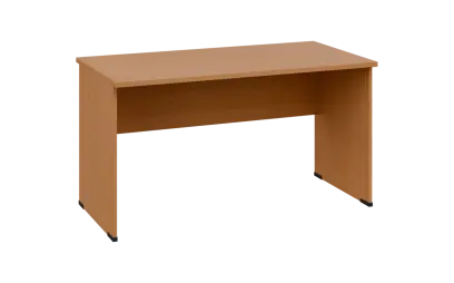 OPL 27 - 14 stůl kancelářský, dřevěná podnož, deska 25 mm, široký 1400 mm, buk royal