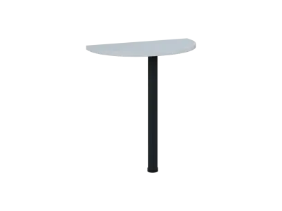 OJD 2 - 70 přístavba jednací, kovová podnož černá, síla desky 25 mm, široká 700 mm, bílá