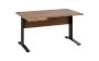 ORK 28 - 144 stůl kancelářský, rohový, levý, kovová podnož černá, deska 25 mm, široký 1400 mm, dub bardolino