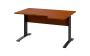 ORK 28 - 144 stůl kancelářský, rohový, pravý, kovová podnož černá, deska 25 mm, široký 1400 mm, třešeň šumavská