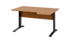 ORK 28 - 144 stůl kancelářský, rohový, pravý, kovová podnož černá, deska 25 mm, široký 1400 mm, buk