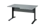 ORK 28 - 146 stůl kancelářský, rohový, pravý, kovová podnož černá, deska 25 mm, široký 1400 mm, šedá