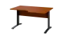 ORK 28 - 146 stůl kancelářský, rohový, pravý, kovová podnož černá, deska 25 mm, široký 1400 mm, třešeň šumavská