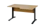 ORK 28 - 146 stůl kancelářský, rohový, pravý, kovová podnož černá, deska 25 mm, široký 1400 mm, javor horský