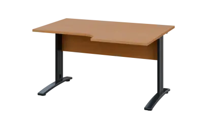 ORK 28 - 146 stůl kancelářský, rohový, pravý, kovová podnož černá, deska 25 mm, široký 1400 mm, buk ORK 28 - 146 stůl kancelářský, rohový, pravý, kovová podnož černá, deska 25 mm, široký 1400 mm, buk royal