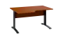 ORK 28 - 146 stůl kancelářský, rohový, levý, kovová podnož černá, deska 25 mm, široký 1400 mm, třešeň šumavská