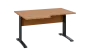 ORK 28 - 146 stůl kancelářský, rohový, levý, kovová podnož černá, deska 25 mm, široký 1400 mm, buk royal