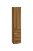 EN 5 - 44ZD skříň 4-zásuvková/1-dveřová, úzká, pravá lamino - ořech světlý