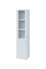 EN 5 - 4DS skříň 2-dveřová/1-sklo/, úzká, levá lamino - bílá