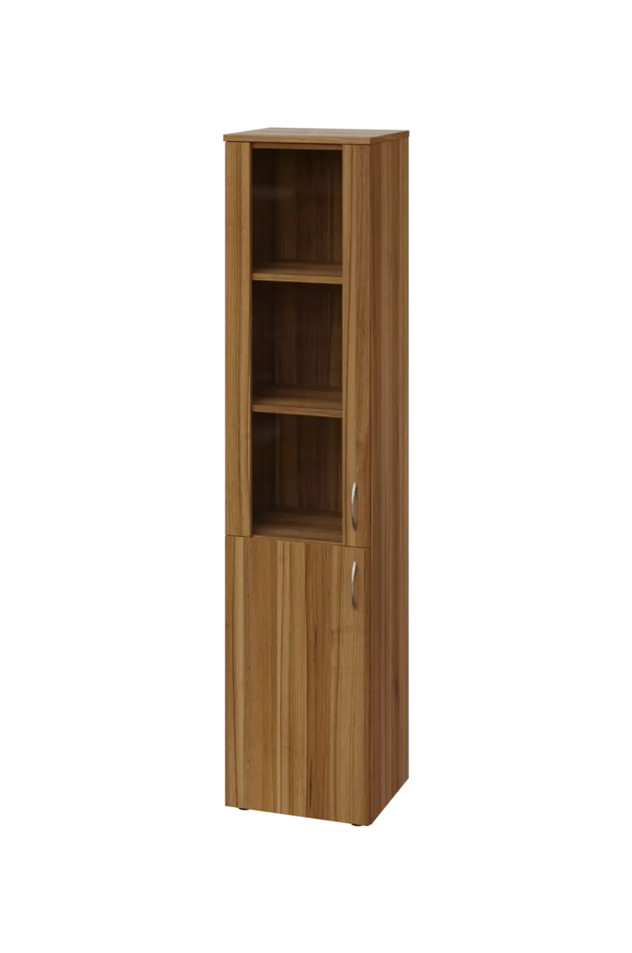 EN 5 - 4DS skříň 2-dveřová/1-sklo/, úzká, levá lamino - ořech světlý