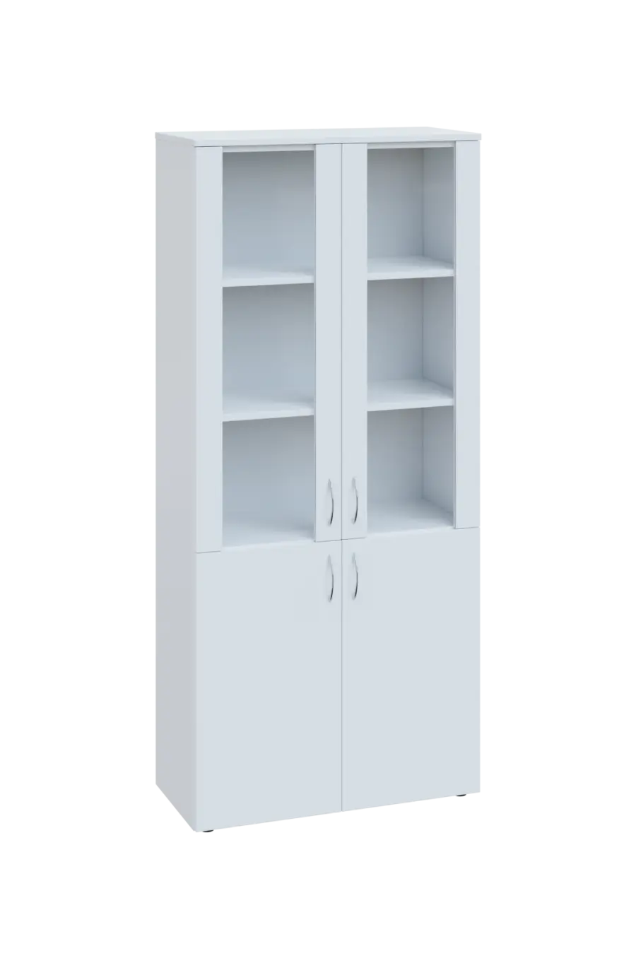 EN 5 - 8DS skříň 4-dveřová/2-sklo/, široká lamino - bílá