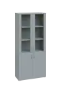 EN 5 - 8DS skříň 4-dveřová/2-sklo/, široká lamino - šedá