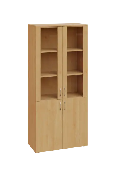 EN 5 - 8DS skříň 4-dveřová/2-sklo/, široká lamino - javor horský