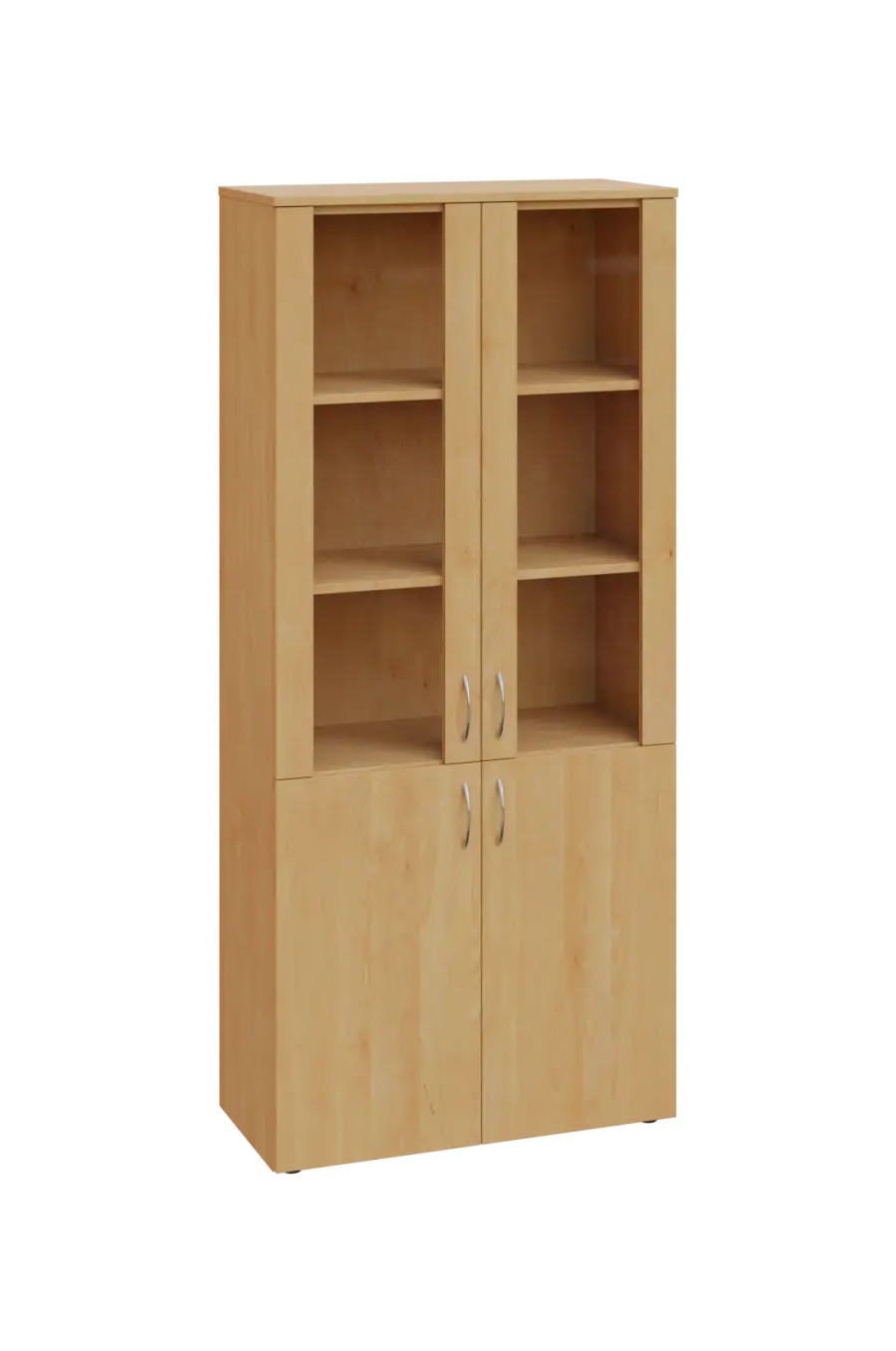 EN 5 - 8DS skříň 4-dveřová/2-sklo/, široká lamino - javor horský