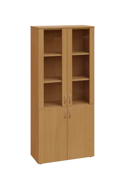 EN 5 - 8DS skříň 4-dveřová/2-sklo/, široká lamino - buk Royal