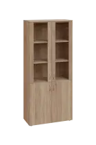 EN 5 - 8DS skříň 4-dveřová/2-sklo/, široká lamino - dub bardolino