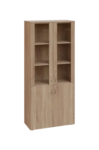 EN 5 - 8DS skříň 4-dveřová/2-sklo/, široká lamino - dub bardolino