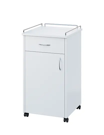 NSL - 14 KO stolek noční k lůžku, levostranný lamino - bílá